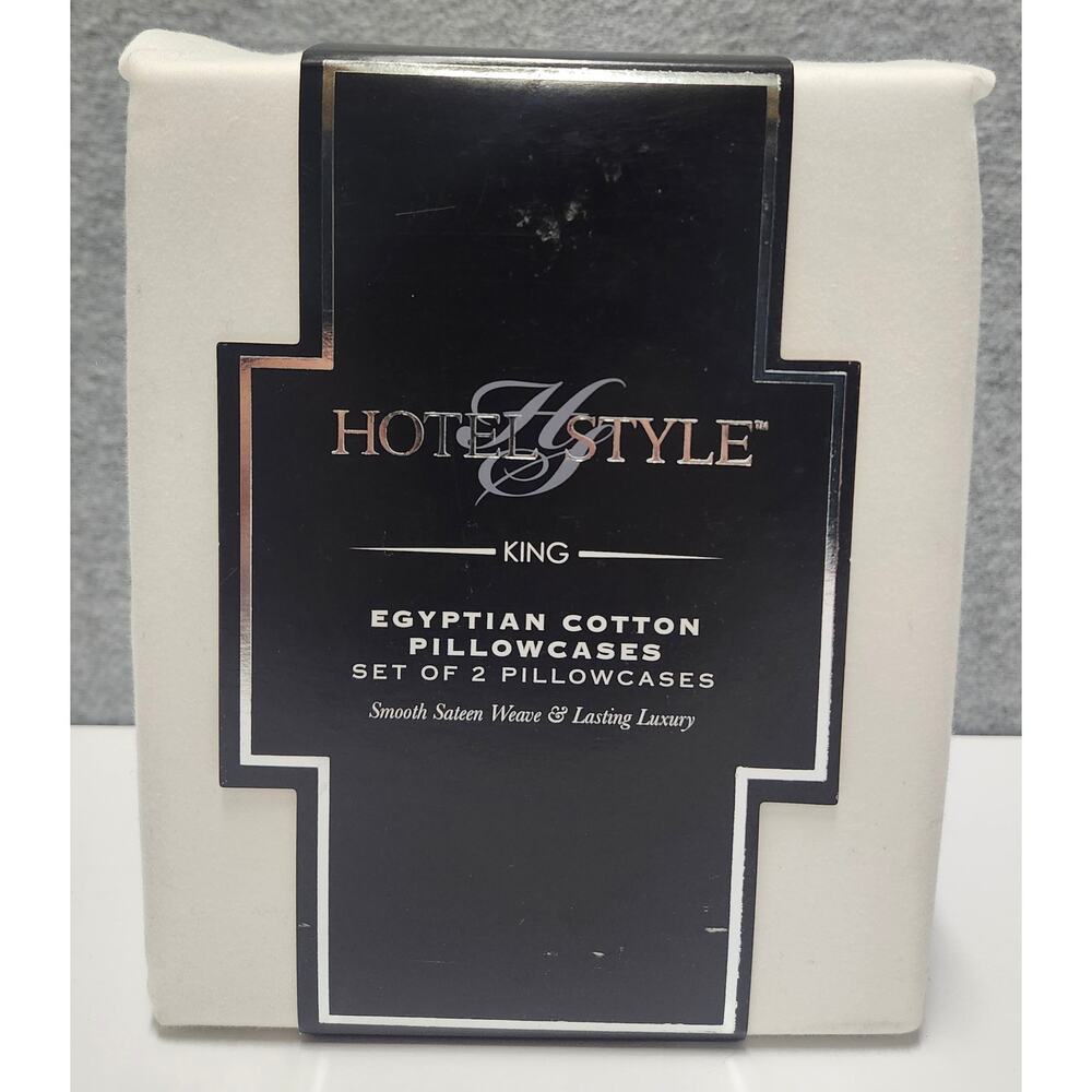 Hotel Style King Egyptian Cotton Pillowcases Arctic White Solid 600TC